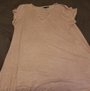 Pink heather cage neck dress